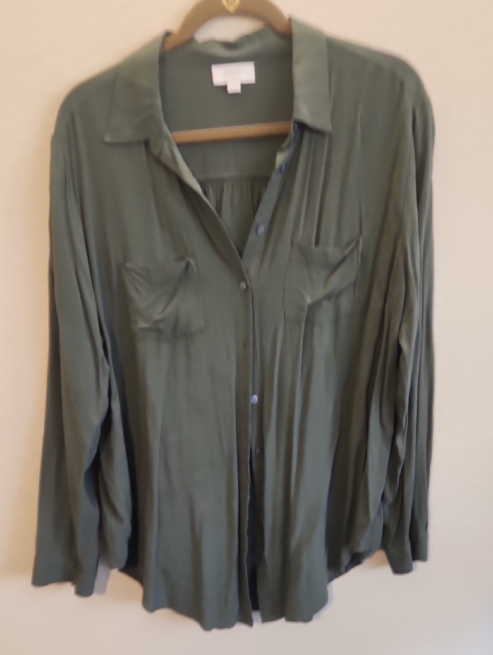 LOFT Olive Green Blouse